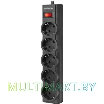 Сетевой фильтр Defender ES largo 3 (черный) картинка 2